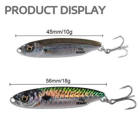 GOBAIT metal jig ýem 10g/18g – balyk tutmak üçin