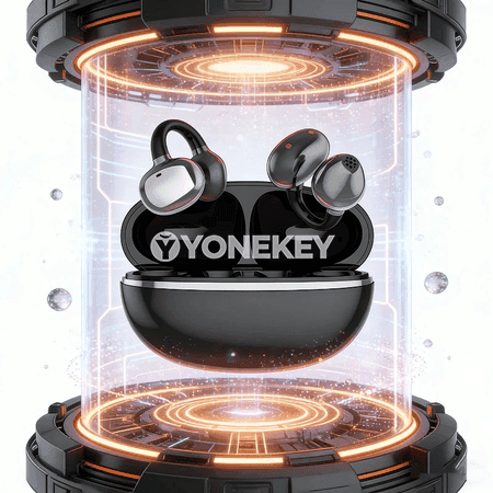 DM08 Bluetooth gulaklyklary, sport we aýdym-saz üçin simsiz klipli