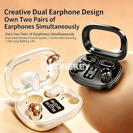 2-in-1 simsiz Bluetooth gulaklyk, 9D stereo, çalt jogap, HD jaň