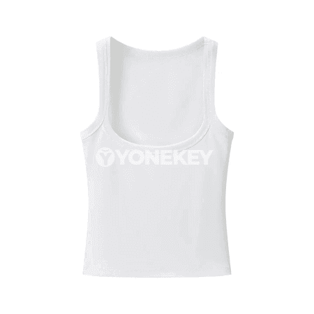 Zenanlar üçin inçe, rahat, kwadrat boýunly sport tank-top