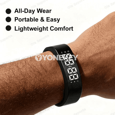 Suw geçirmeýän LED akylly bileklik, titremeli budikly fitnes monitor