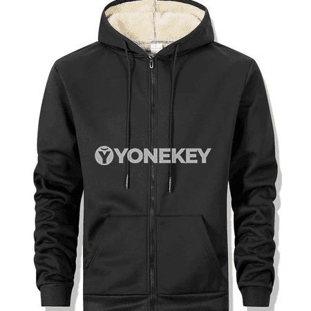 Gyş üçin ýyly fleece erkek zipli kapýuşonli switer