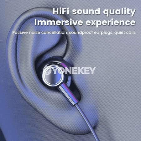 HIFI Bluetooth 5.3 simsiz boýun nauşnigi, LED ekranly, mikrofonly