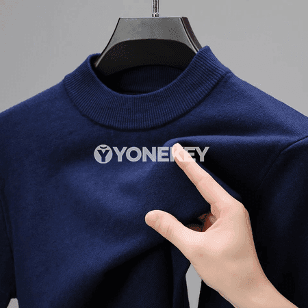 Erkekler üçin ýarym boýly switer, güýz-gyş üçin rahat görnüş