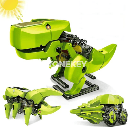 Çagalar üçin gün energiýaly dinozawrly STEM ylmy DIY oýunjak