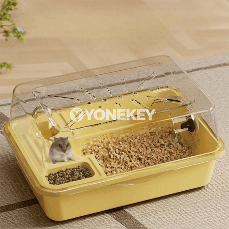 Hamster üçin uly, çydamly, ýokarky açylýan ýaşaýyş jaýy