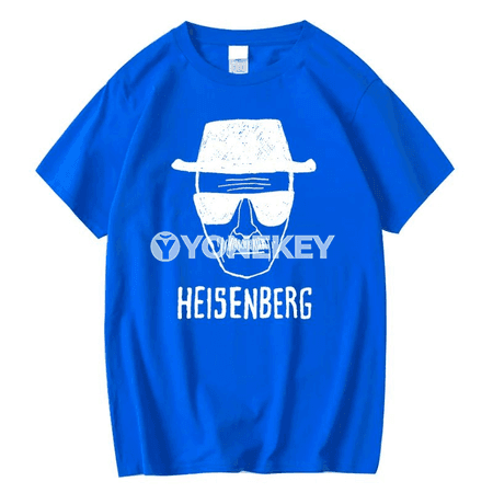Erkekler üçin Heisenberg ýazgyly ýazky futbolka