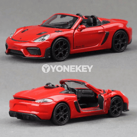 Porsche 718 Spyder 1:36 metal model awtoulagy