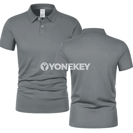 Erkekler üçin 3D çaply, dem alýan, gysga ýeňli polo köýnek
