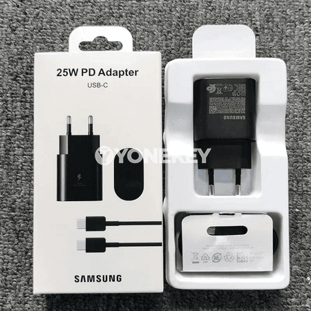 Samsung üçin 25W PD çalt zarýad beriji, USB-C kabel bilen