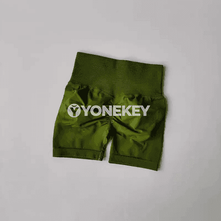 Zenanlar üçin ýokary boýunly ýoga şortik, fitnes we ylgaw üçin