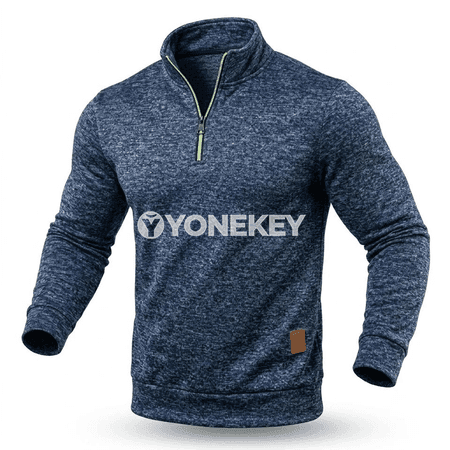 Erkekler üçin ýeňil half zip switer, ýyly we rahat gündelik modeli