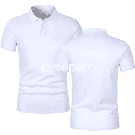 Erkekler üçin 3D çaply, dem alýan, gysga ýeňli polo köýnek