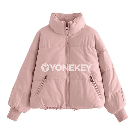 Zenanlar üçin gyş puffer penjek, ýyly, kapýuşonly, uly ölçegli