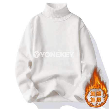 Erkekler üçin ýyly turtleneck fleece pulower, gündelik stil