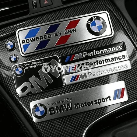 BMW üçin 3D alýuminiý emblem stiker — metal badge