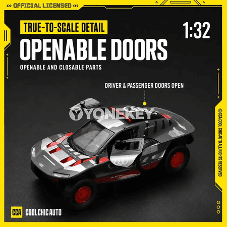 1:32 Audi RS Q e-tron metal mini awtoulag modeli