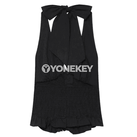Zenanlar üçin zolakly halter boýun top, ýaz-tomus, slim fit