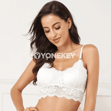 Aýallara niýetlenen dantelli, simsiz push-up bra