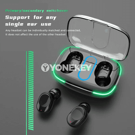 Y90 TWS simsiz Bluetooth nauşnikler, su geçirmeýän, güýçli bass