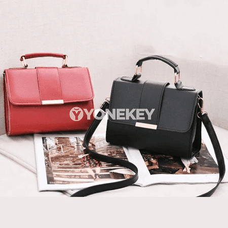 Zenanlar üçin kiçi PU deri egin sumkasy, flaply elegant model
