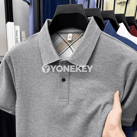 Erkekler üçin ýumşak pagta polo futbolka, tomusky rahat stil