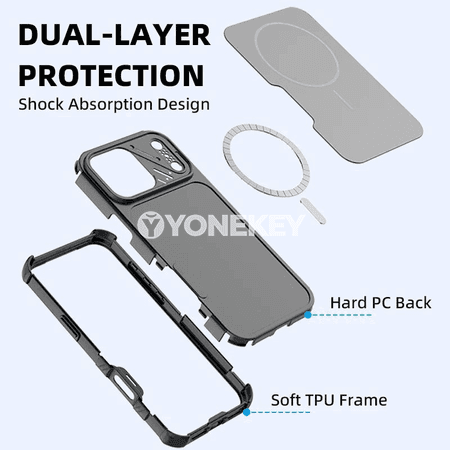 iPhone üçin MagSafe berk magnitli anti-täsirli armor gapagy