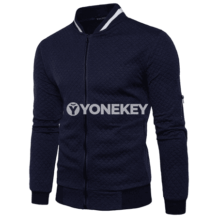 Erkekler üçin kapşonly zipperli ýeňil switer-jaket