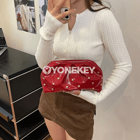 Zenanlar üçin ýönekeý döwrebap clutch sumka, PU deri
