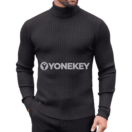 Erkekler üçin ýyly boz boýunly switer, slim görnüşli
