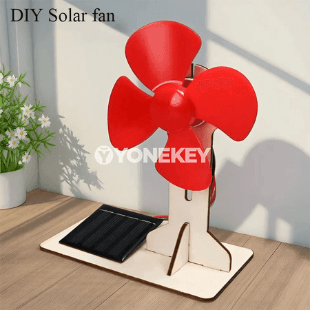 Güneş energiýaly fan, DIY 3D agaç gurluşyk modeli, bilim beriji oýnawaç