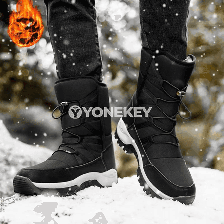 Erkekler üçin gyşky ýyly topuk snow boots, süýşmeýän gündelik aýakgap