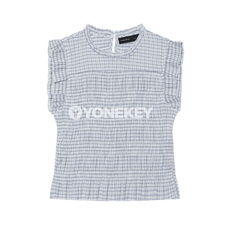 Zenanlar üçin ýeňil plaid ýeňsiz bluzka, şik ykjam stil