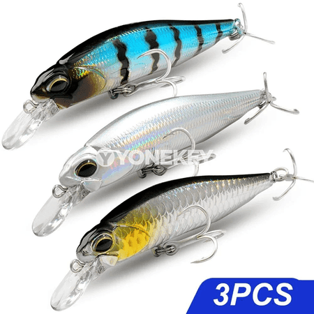 3 sany balyk tutmak üçin lure toplumy, 5 g / 8,5 g minnow
