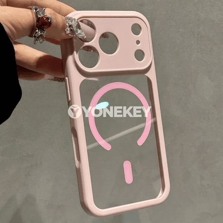 iPhone üçin magnitli açyk silikon gapak, Pro Max/Plus laýyk