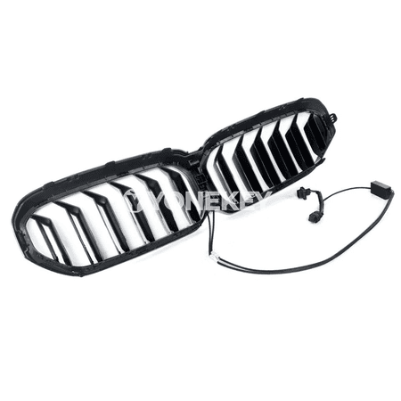 BMW 5 Series G30/G31 üçin LED öň radiator gözenegi, Glossy Black