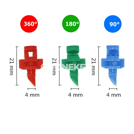 100 sany damjalaýyn suw sepiji nozzler, 90°/180°/360°, bag üçin