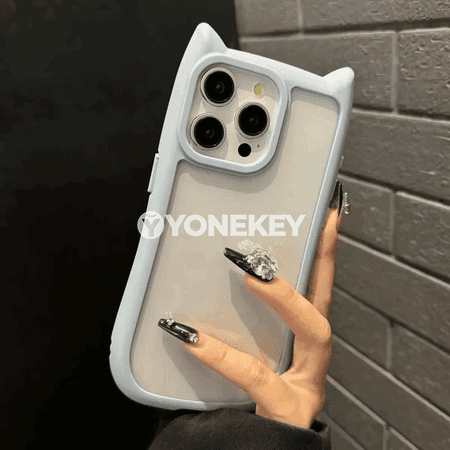 iPhone üçin düşnükli gap, gulak şekilli, zarba garşy