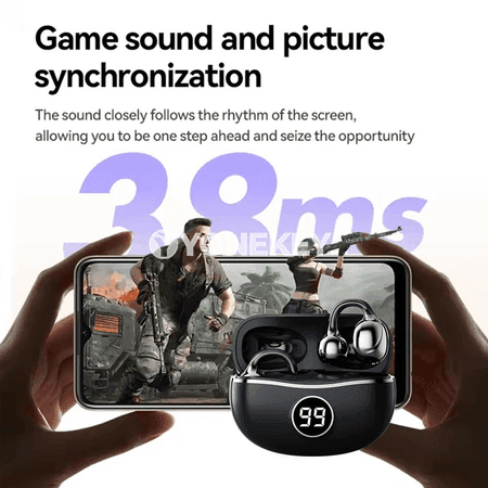 D151 TWS Bluetooth Nauşnikler, LED displeýli, sport üçin