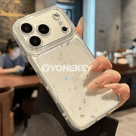 iPhone üçin şöhleli transparent gorag gapagy