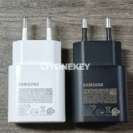 Samsung 25W PD çalt zarýad beriji adapter, Galaxy üçin Type-C kabel bilen