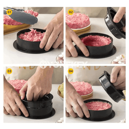 Et görnüşli burger taýýarlagjy, ýelmeşmeýän hamburger pressi