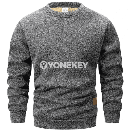 Erkekler üçin ýyly dokalan ýeňil switer, ýokary boýunly, gündelik stil