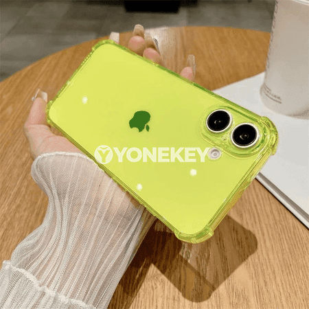 iPhone üçin transparent neon ýumşak silikon gaby