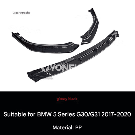 BMW 5 Series G30/G31 üçin öň bamper lip spoýler splitter kit