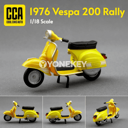 Vespa 200 Rally 1:18 metal model skuter, çagalar üçin