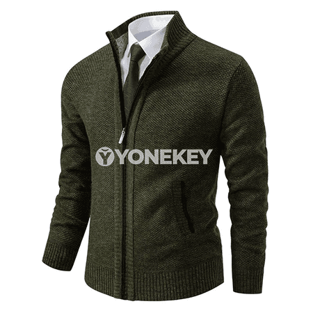 Erkekler üçin ýyly fleece sapakly zipli gündelik kurtka