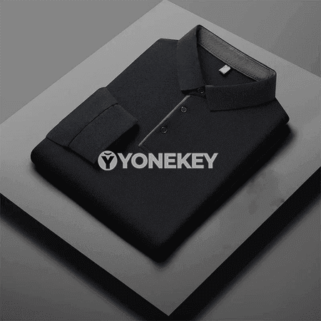 Erkekler üçin ýyly, işewür-stil uzyn ýeňli polo köýnek