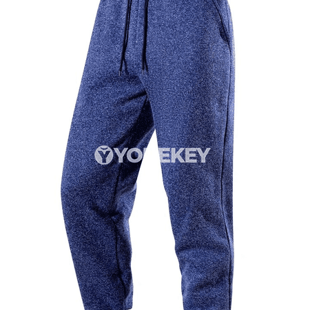 Erkekler üçin ýyly fleece sport balaklary, güýz-gyş jogger
