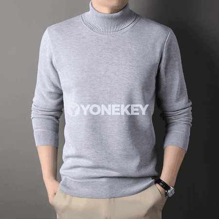 Erkekler üçin ýyly gyş switeri, ýokary boýunly, ýumşak fleece